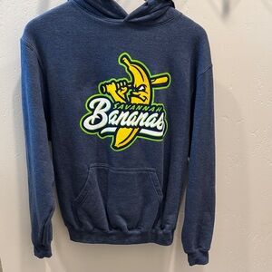 Savannah Bananas Navy Hoodie Sweatshirt - Men’s small/ unisex like new